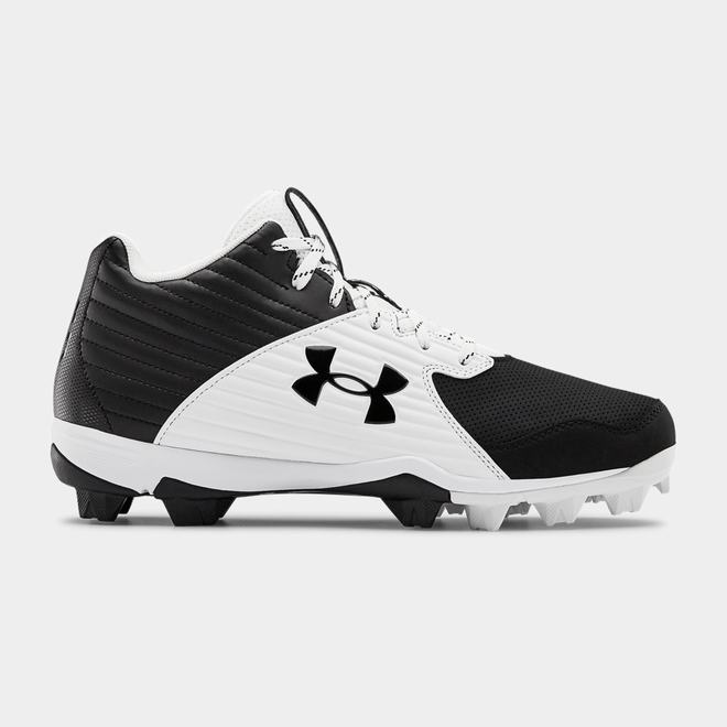 Under Armour Leadoff Mid RM - Panske Baseballová Obuv - Čierne/Biele